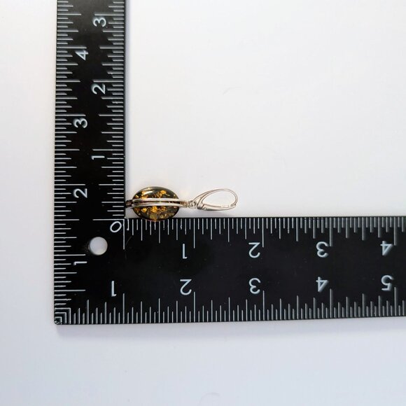 Baltic Amber & Sterling Silver Drop Earrings - Picture 5 of 6